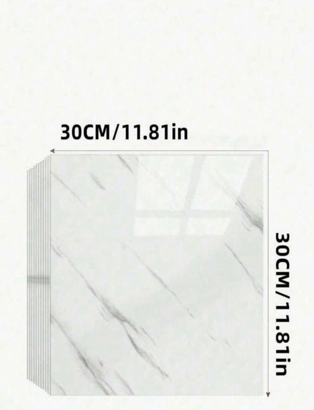 12pcs Self-Adhesive Vinyl Wall Tiles