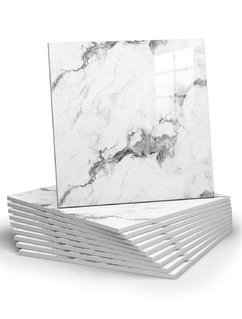 10pcs Marble Pattern Self-Adhesive Wall Tile