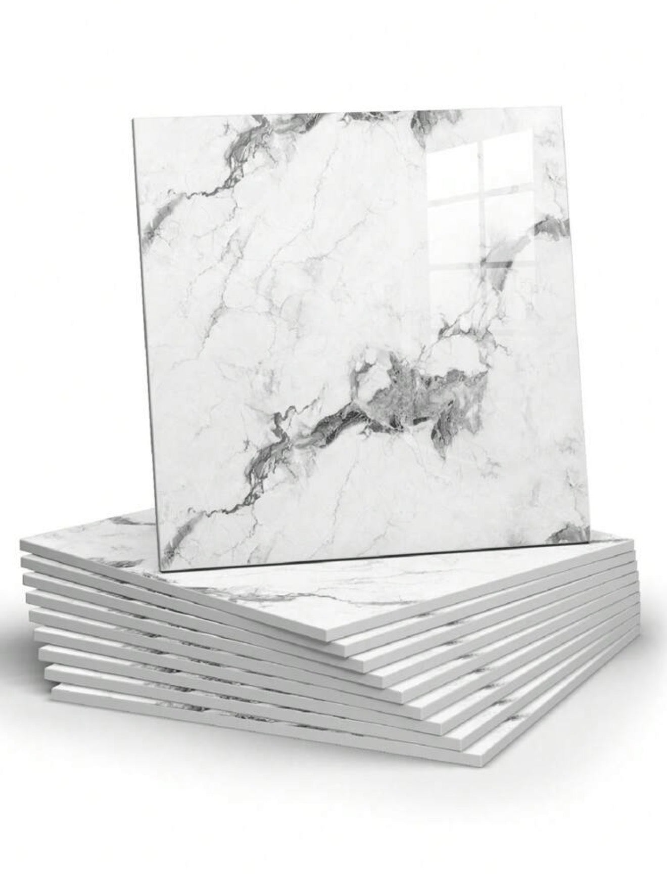 10pcs Marble Pattern Self-Adhesive Wall Tile