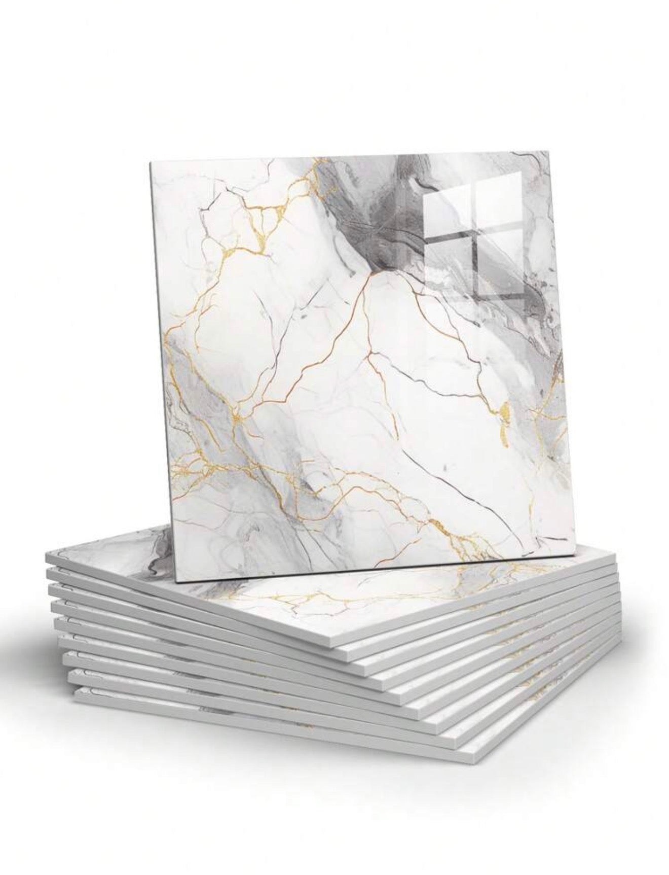 10pcs Marble Pattern Self-Adhesive Wall Tile