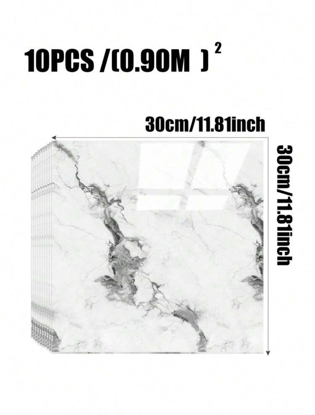 10pcs Marble Pattern Self-Adhesive Wall Tile