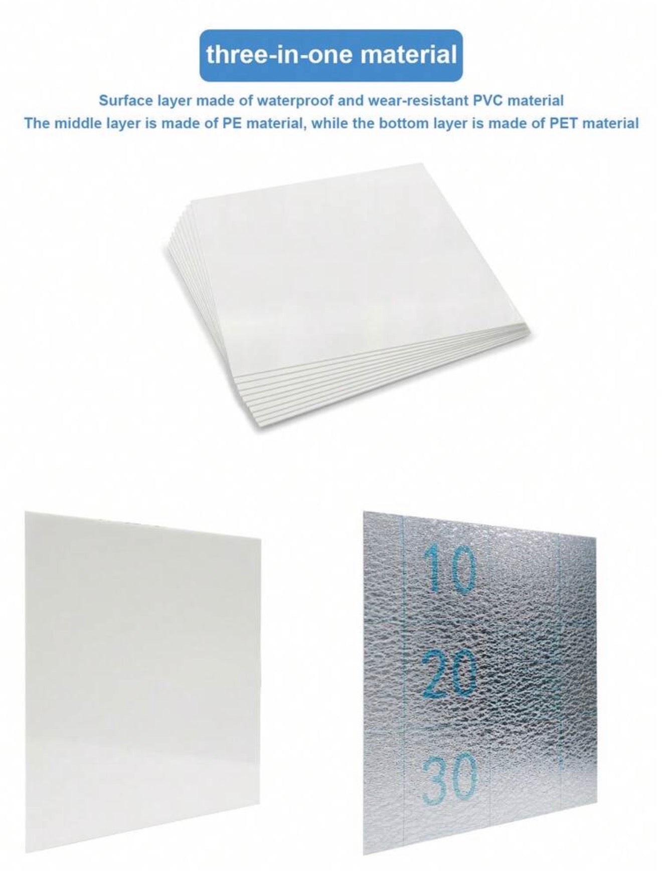 10pcs Marble Pattern Self-Adhesive Wall Tile