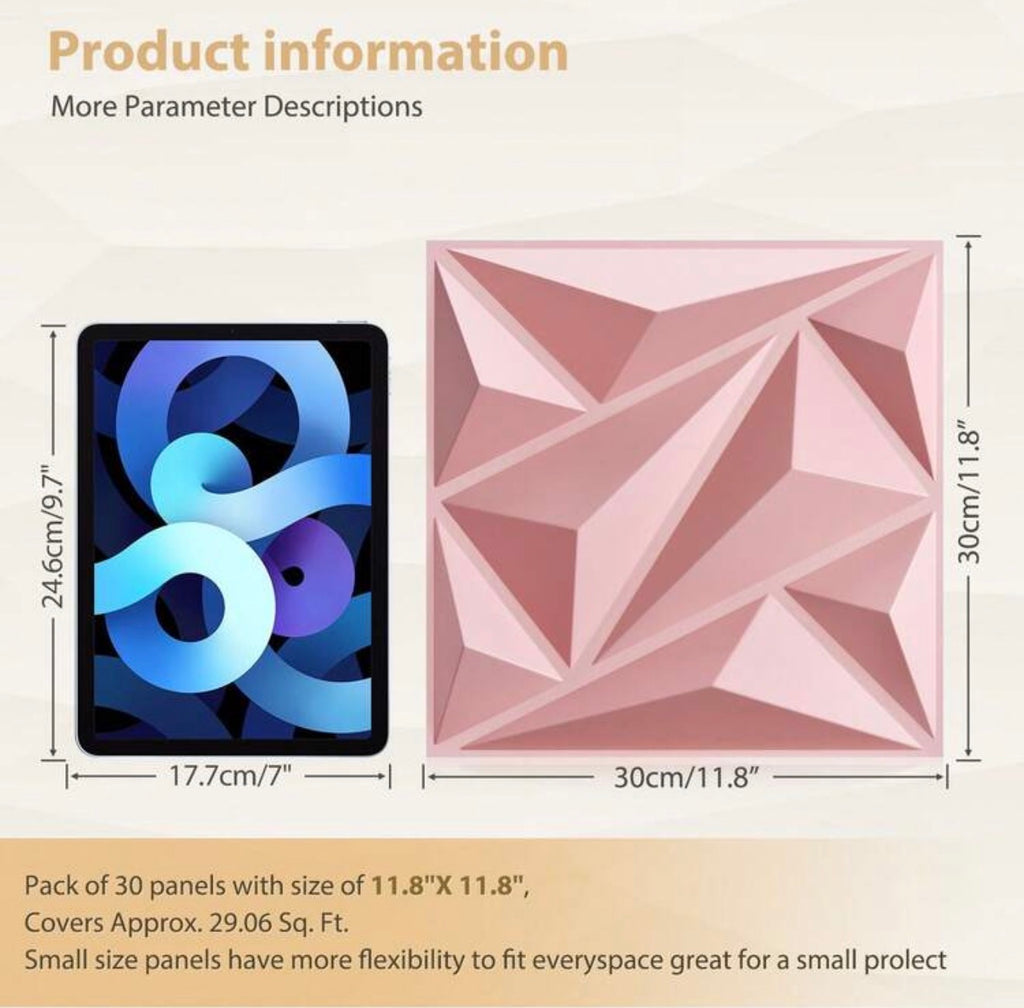 30pc 3D Wall Tile