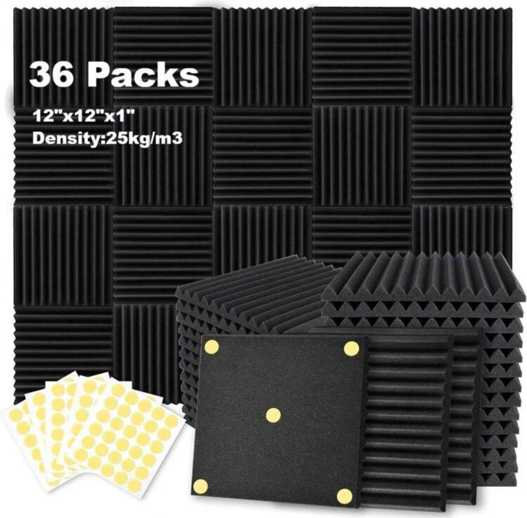 36 Pack Acoustic Wall Tiles