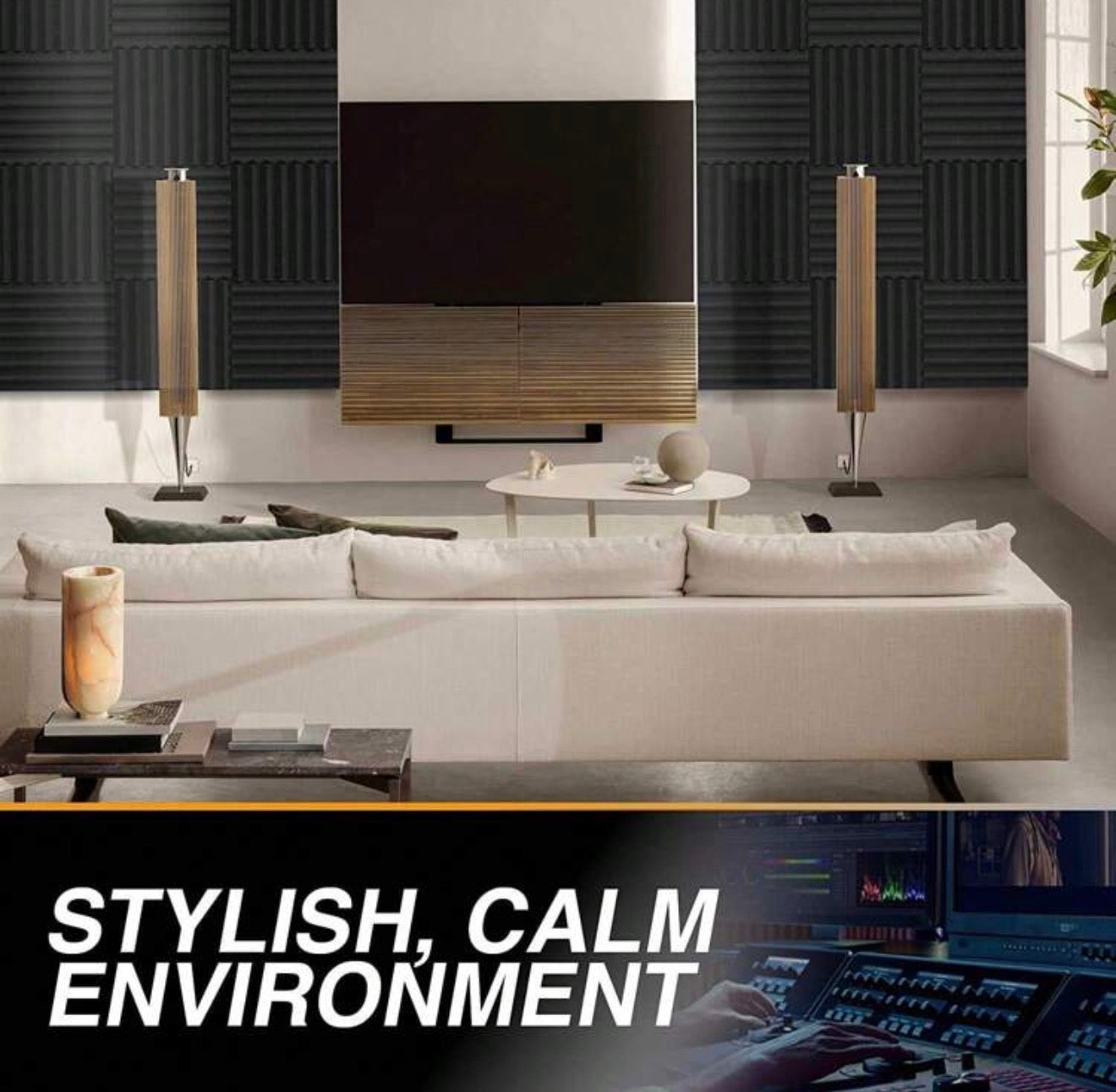 36 Pack Acoustic Wall Tiles