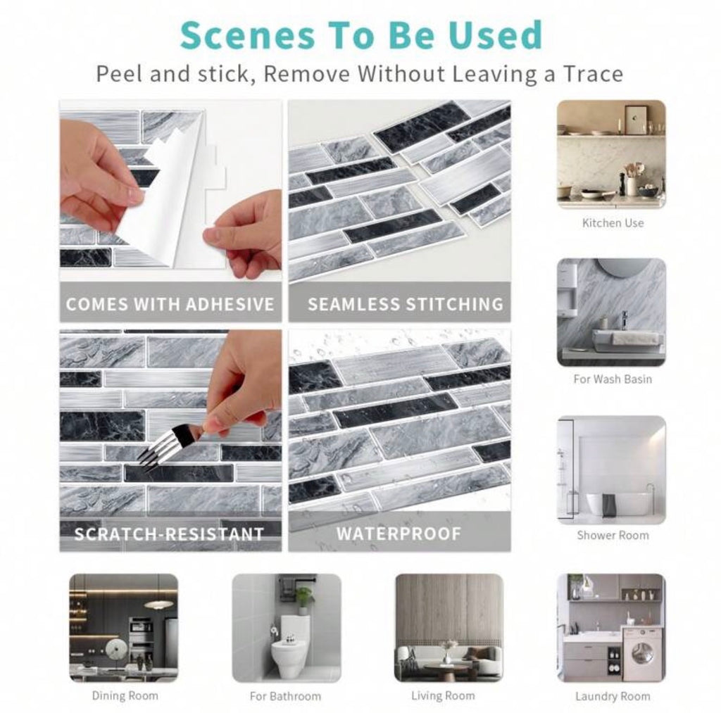 12pcs Premium STICKER Wall Tile
