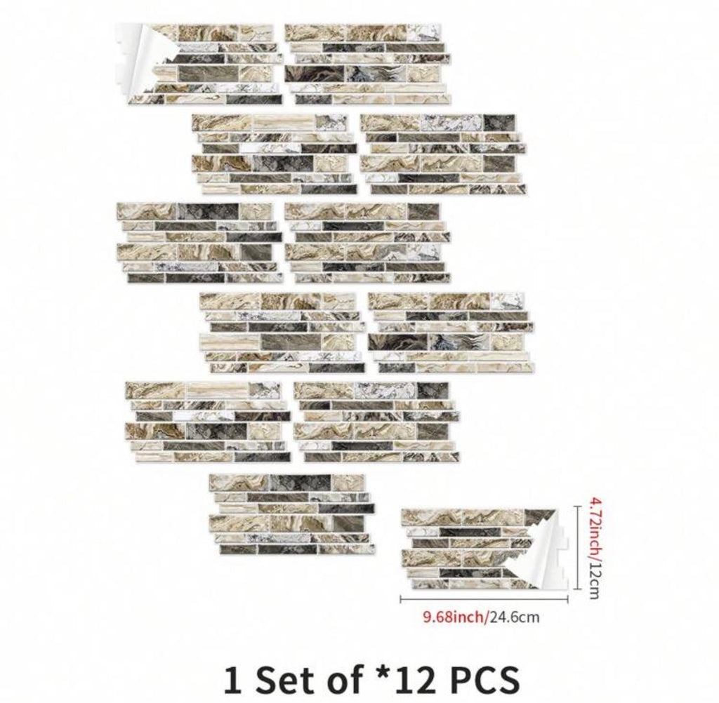 12pcs Premium STICKER Wall Tile