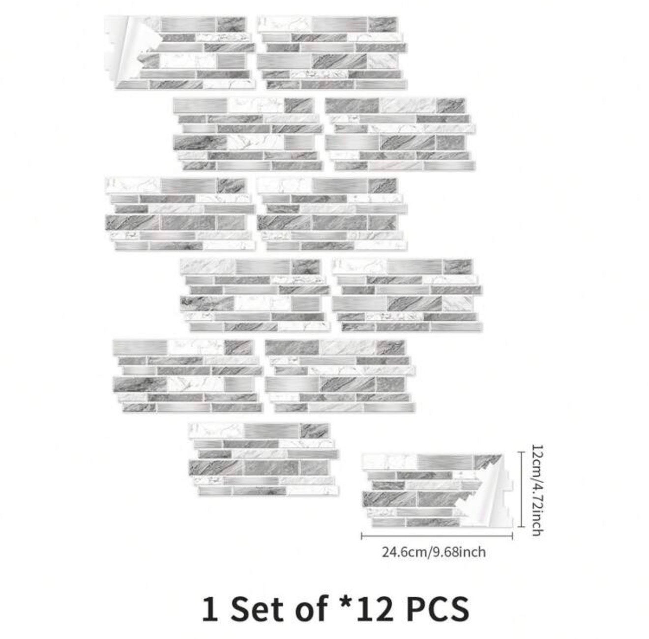 12pcs Premium STICKER Wall Tile