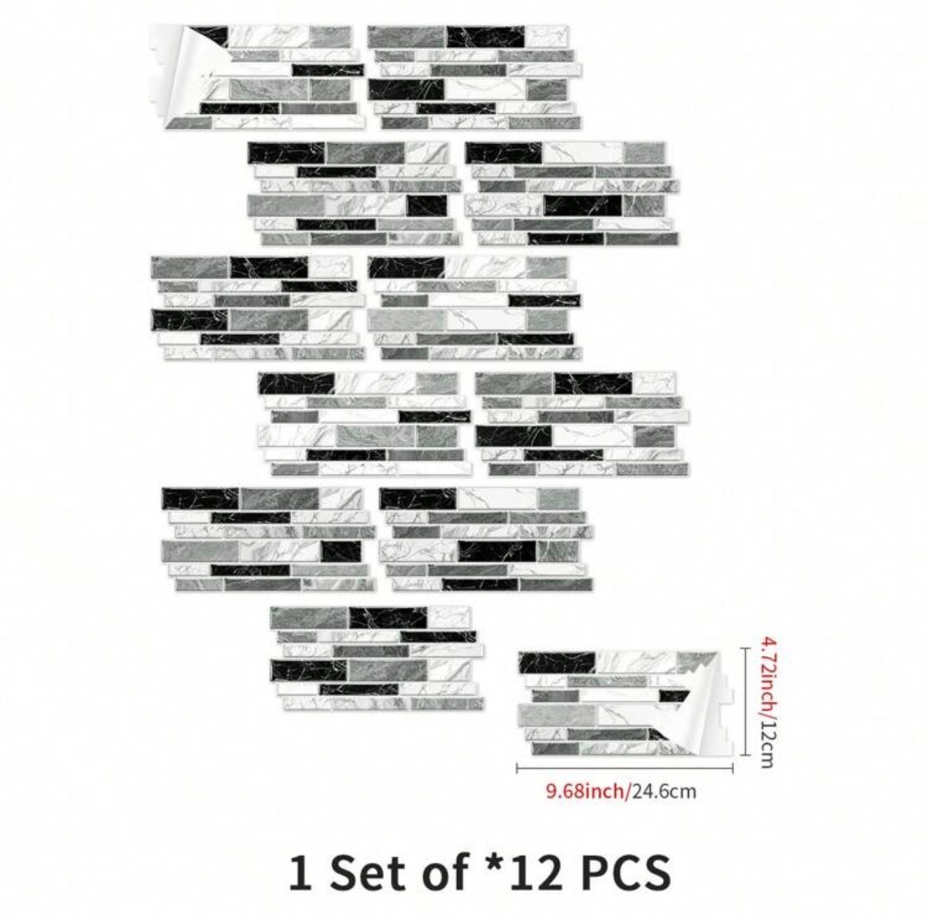 12pcs Premium STICKER Wall Tile