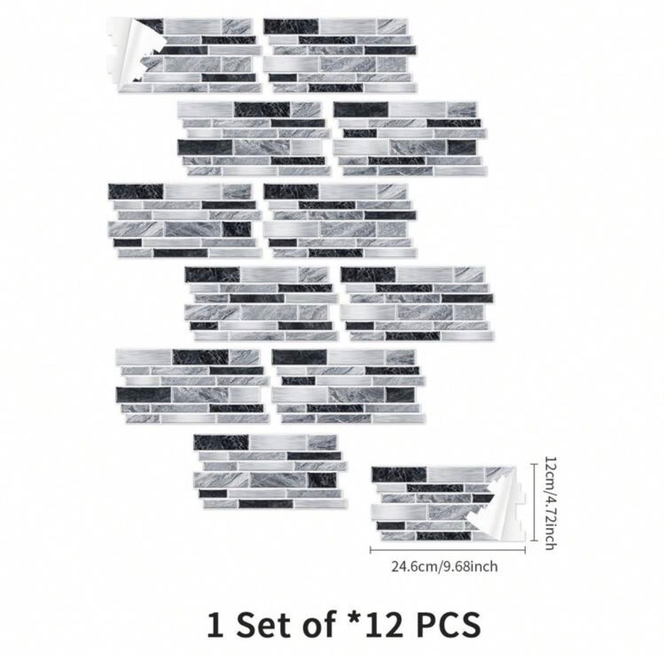 12pcs Premium STICKER Wall Tile