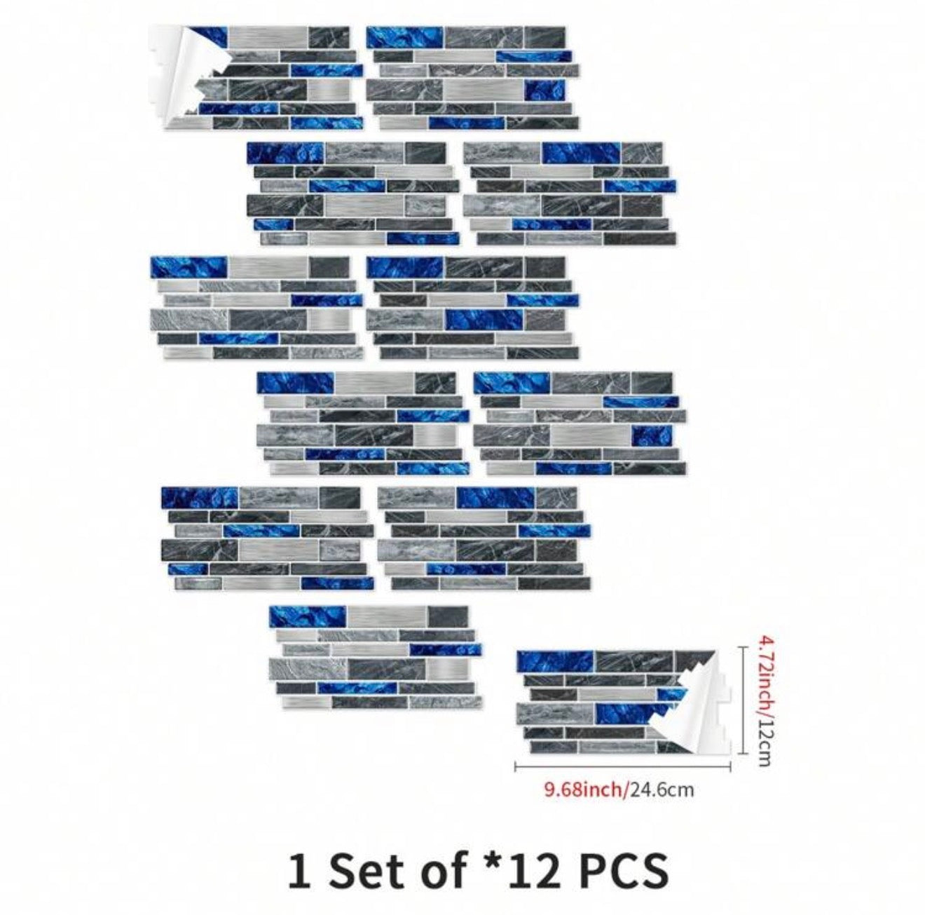 12pcs Premium STICKER Wall Tile