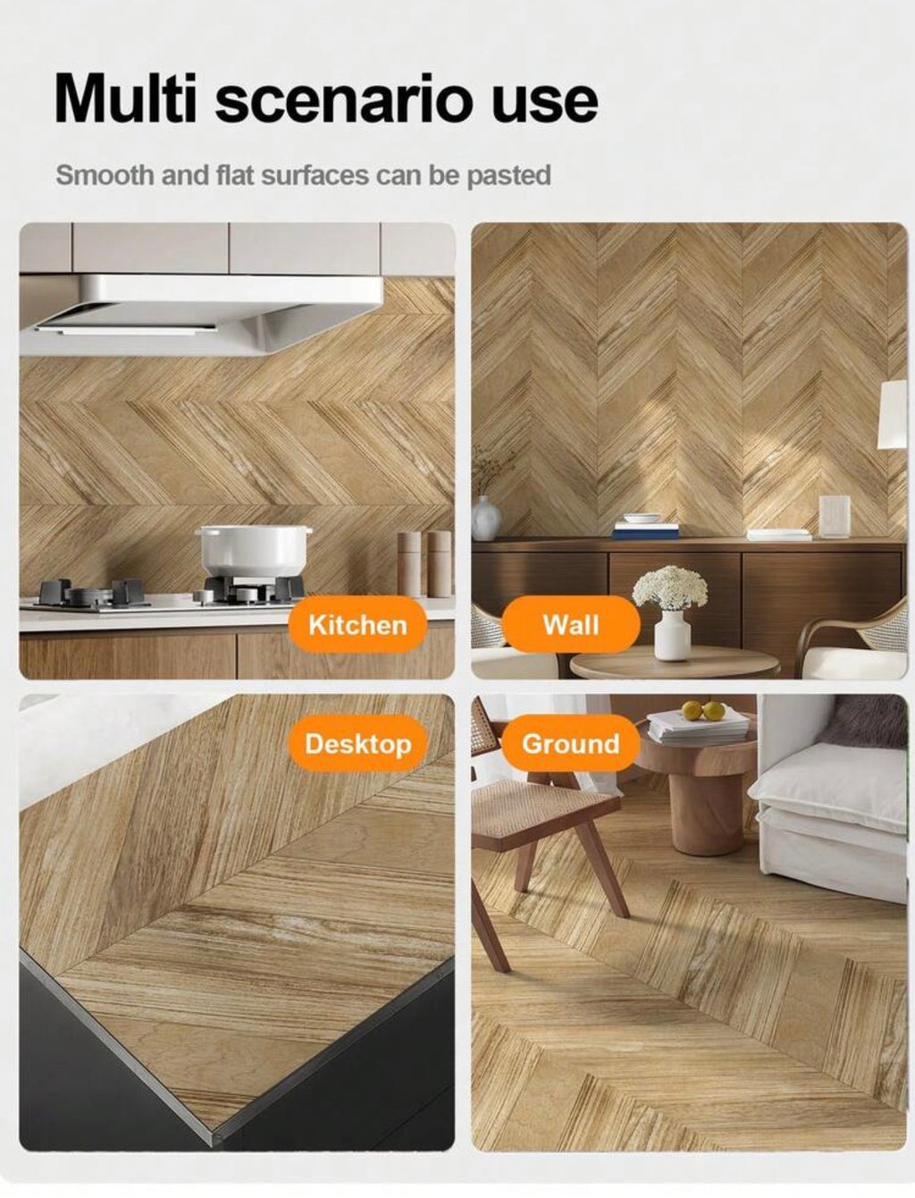 1roll Luxury Thicken Wood Grain Floor Tile