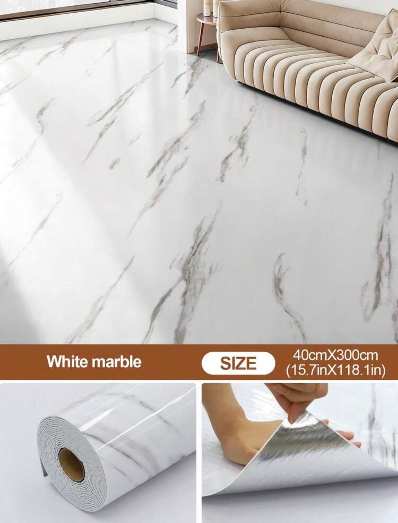 1roll Luxury Thicken Wood Grain Floor Tile